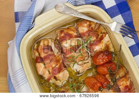 baked chicken from above