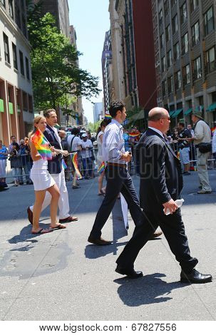New York State Governor Andrew Cuomo participates at LGBT Pride Parade in New York