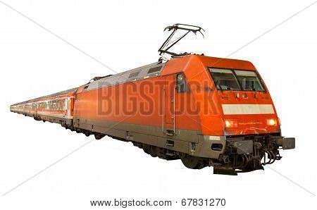 German Train Isolated On White Background