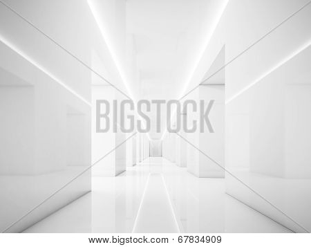 Empty white interior