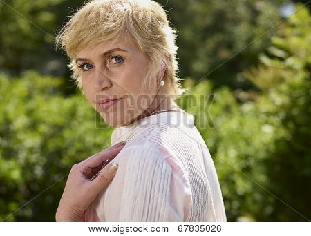 Woman In Garden