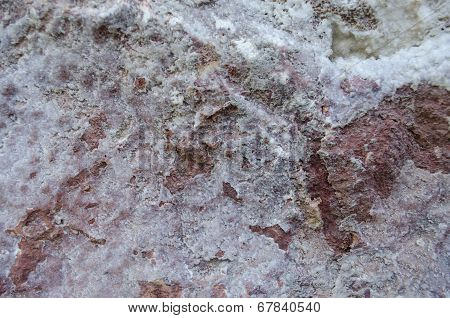 Fracture red marble with white