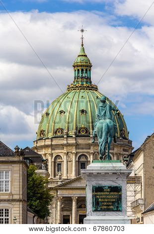 View Of Marmorkirken In Copenhagen, Denmark
