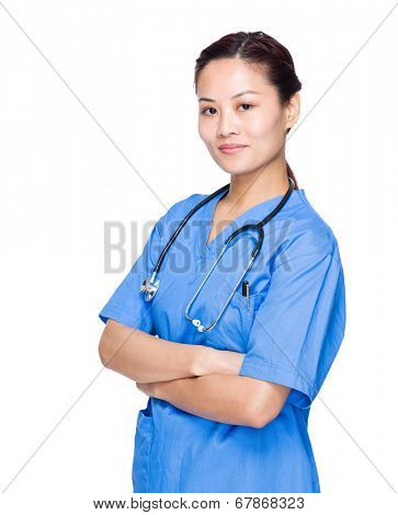 Serious woman doctor