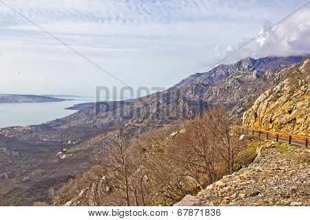 Velebit Mountain Cliffs And Road