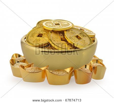 Old Chinese Money in Gold