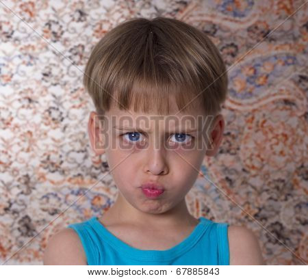 angry boy portrait