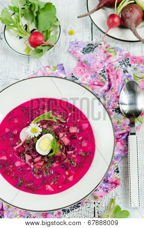 Cold beetroot soup