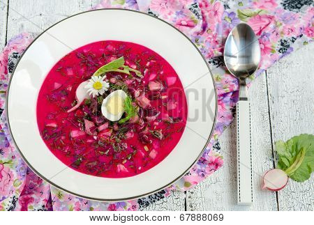 Cold beetroot soup