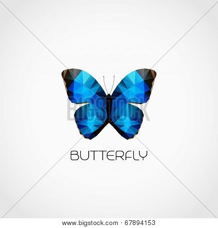 Vector Abstract Butterfly Symbol