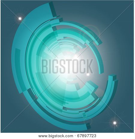 Abstract dark green background with  light