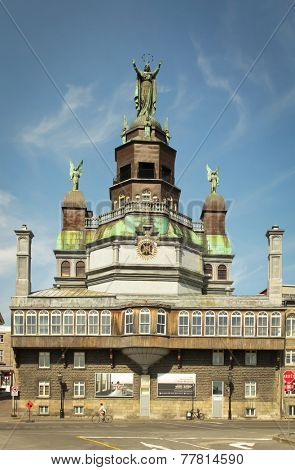 MONTREAL, CANADA, AUGUST 20 2014:  Notre Dame du Bon Secours chapel is one of the oldest churches in Montreal, it was built in 1771 in Montreal, Canada. 