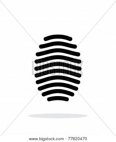 Fingerprint arch type icon on white background.