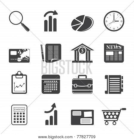 Silhouette Business and Office Internet Icons