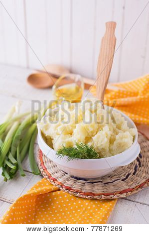 Mashed Potatoes In Bowl