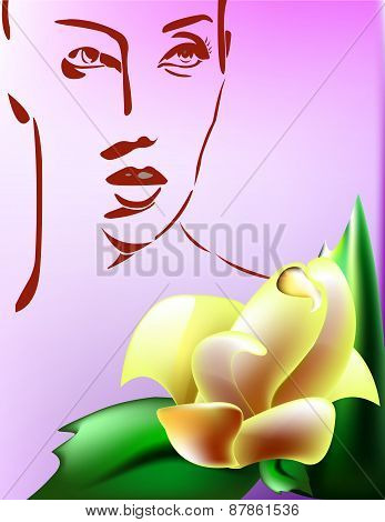 Woman With Flower
