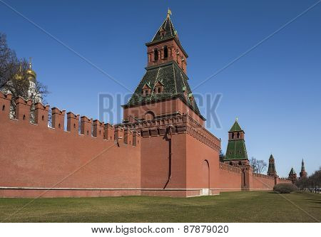 Tower Of The Moscow Kremlin.