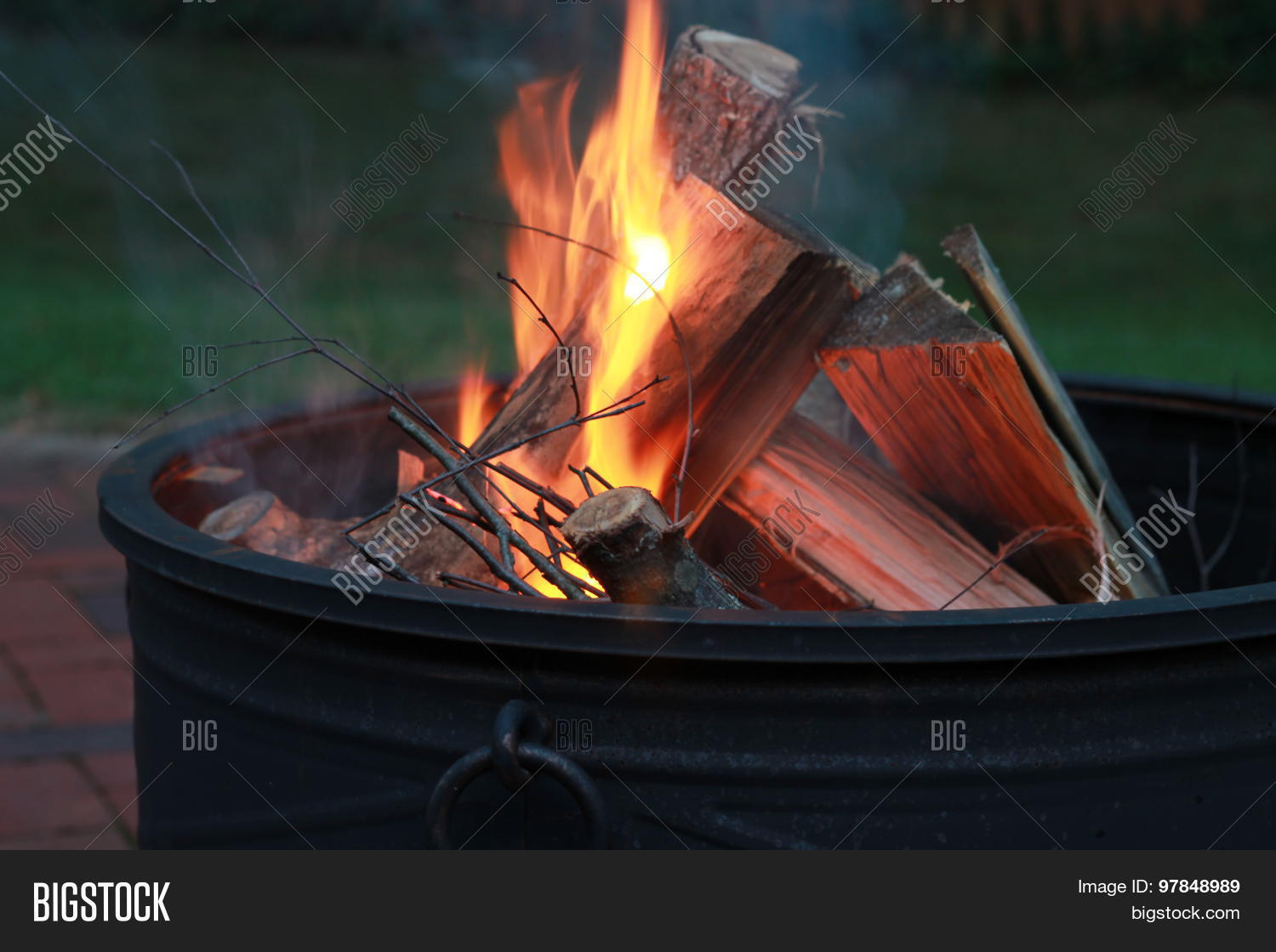 Fire Burning Fire Pit Image & Photo (Free Trial) Bigstock