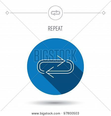 Repeat icon. Full rotation sign.