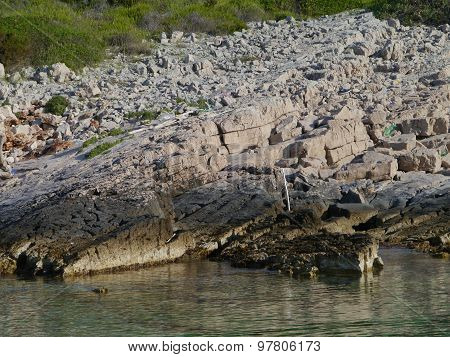 The rocks of the Croatian island Zirje