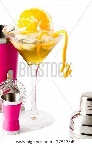 Orange With Pink Cocktail Shaker