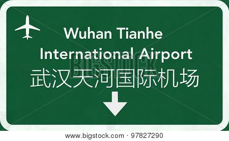 Wuhan Tianhe China International Airport Highway Sign
