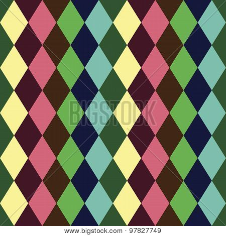 Vector Seamless Pattern. Rhombuses.