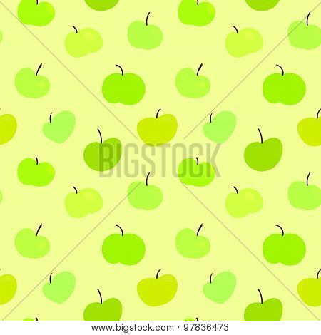 Vector Seamless Pattern. Apples. EPS10.