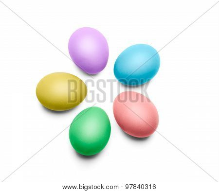 Five Colorful Easte Eggs