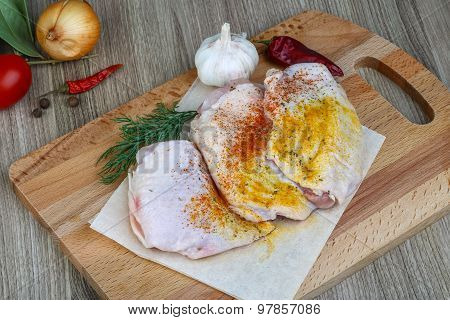 Raw Chicken Thights