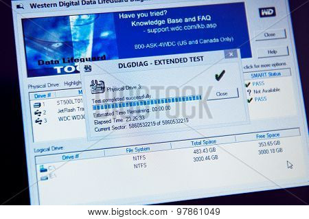 Western Digital Data Lifeguard Diagnostics Test Result