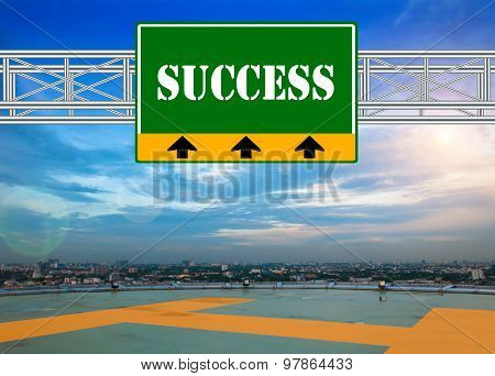 Green Route Sign Concept