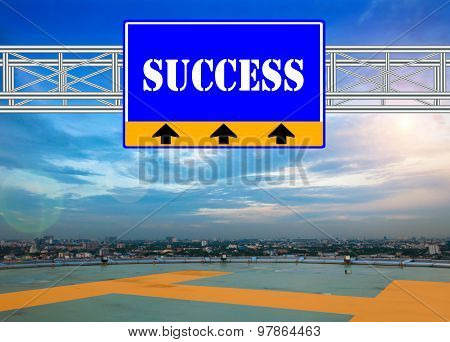 Blue Route Sign Concept