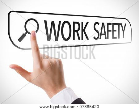 Work Safety written in search bar on virtual screen
