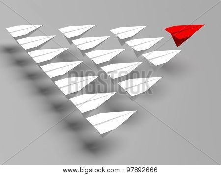 Leadership Concept. Planes