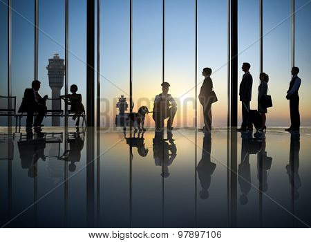 Business People Airport Security System Business Travel Journey