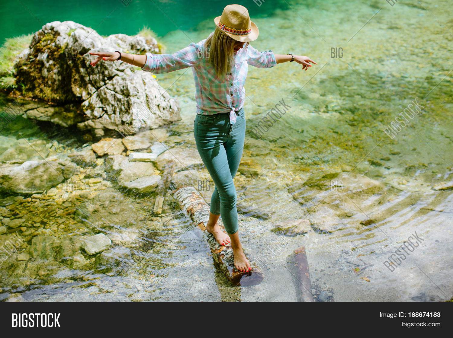Woman Balancing On Image & Photo (Free Trial) | Bigstock