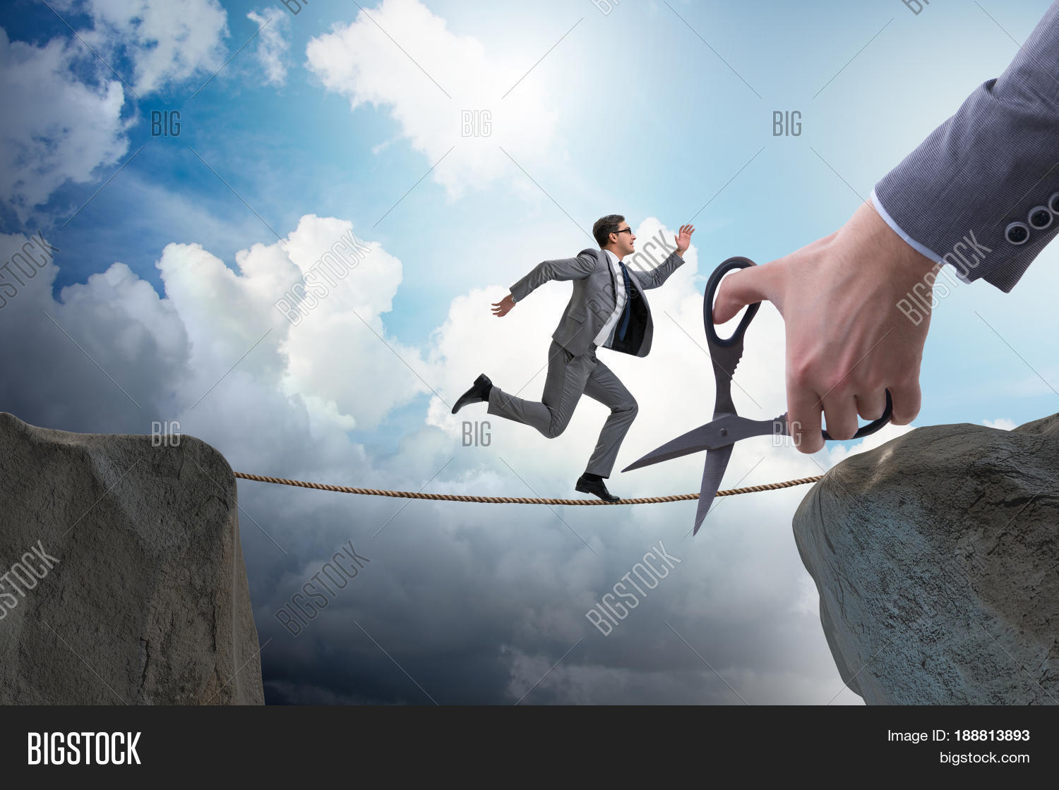 Hand Cutting Rope Image & Photo (Free Trial) | Bigstock