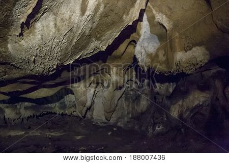 Caves and cave formations in the canyon of the river next to Bor in Serbia