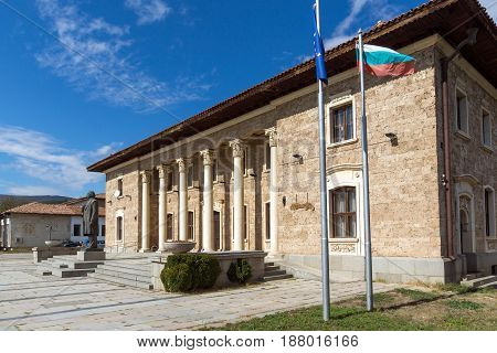 KOVACHEVTSY, BULGARIA - 9 OCTOBER 2016: Museum and monument of Communist leader Georgi Dimitrov in village of Kovachevtsi, Pernik Region, Bulgaria