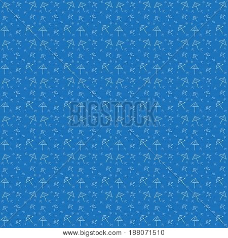 Vector illustration of a blue pattern with a cocktail umbrella