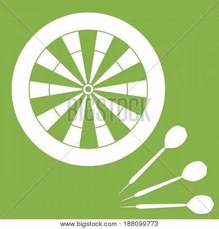 Cute Vector Illustration Of Target And Arrows For The Darts. Sports Theme.