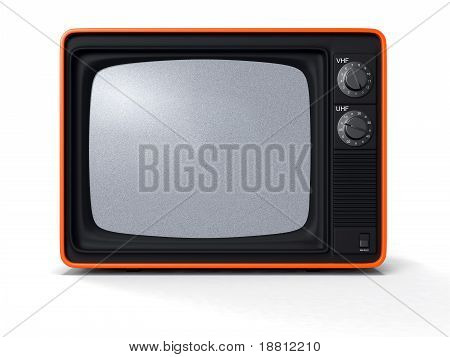 Retro TV oranssi kuori
