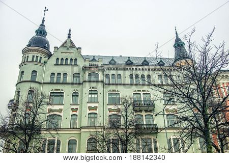 City landscape. North Harbor in Helsinki Finland