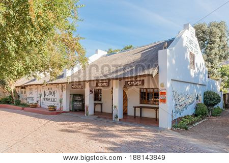 MONTAGU SOUTH AFRICA - MARCH 26 2017: A farm stall and restaurant in Montagu a town on the scenic Route 62 in the Western Cape Province