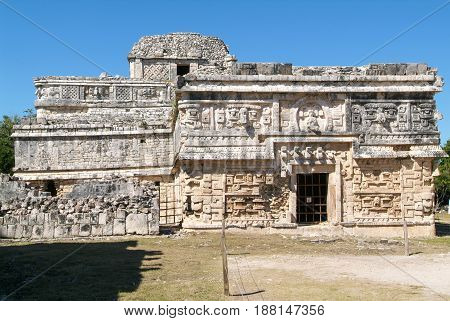 Edificio De Las Monjas In The Mayan City Chichen Itza