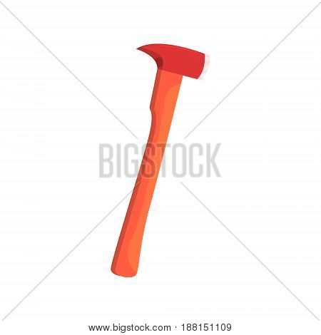 Red firefighter axe vector Illustration isolated on a white background