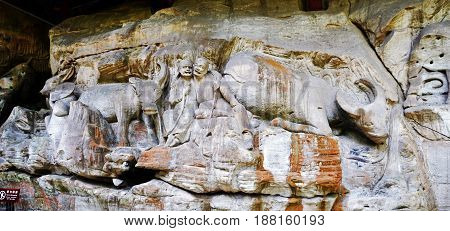 The Dazu Rock Carvings in Dazu, China