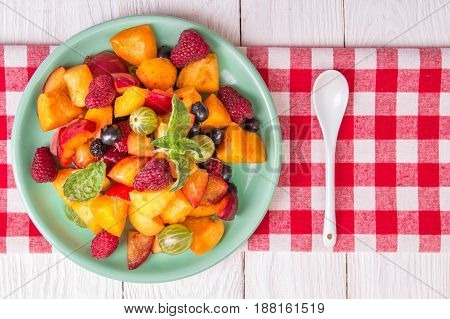 Salad With Fresh Fruits And Berries