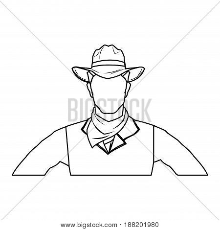 cowboy man cartoon character, modern western cattle hurdlers in traditional cowboy outfit. vector illustration
